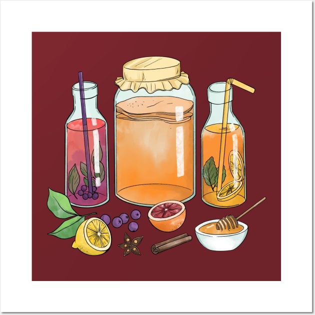 Kombucha Tea Wall Art by Mako Design 